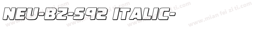 NEU-BZ-S92 Italic字体转换